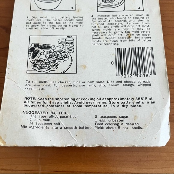 Vintage '82 Fairgrove Aluminum Patti Shell Molds #187 Butterfly Flower Suits NOS - Picture 5 of 6